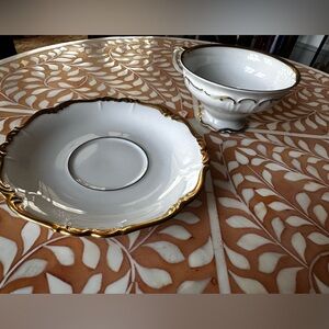 Edelstein Bavaria Bristol Maria Theresia Footed Teacup and Saucer Set